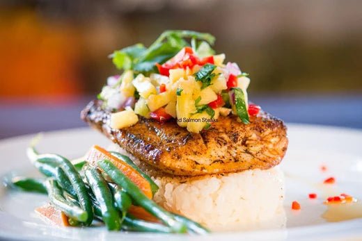 Blackened Salmon With Corn Mango Salsa