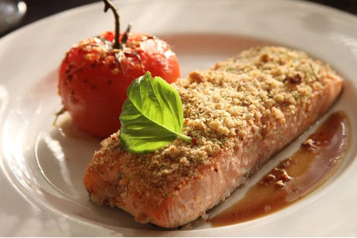 Trout In Potato Crust With Horseradish Sauce