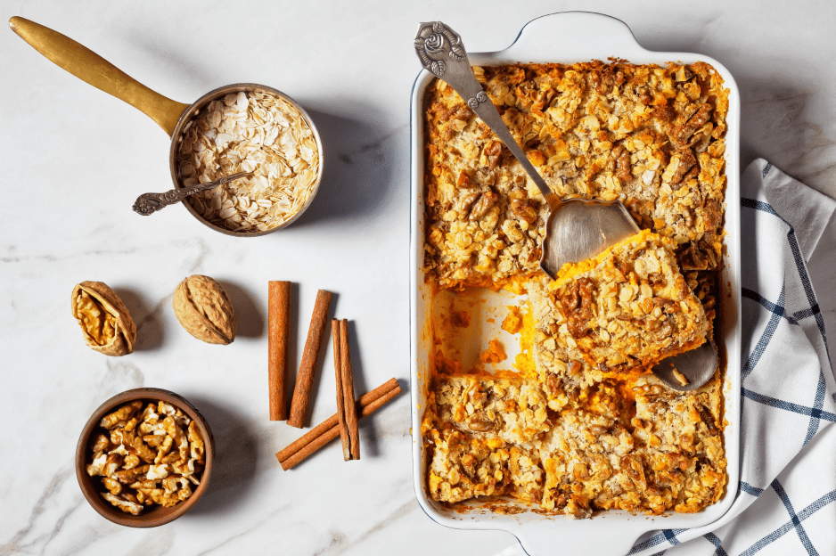 Pumpkin Spice Baked Oatmeal