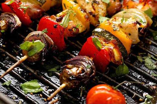 Grilled Maple Soy Swordfish Skewers