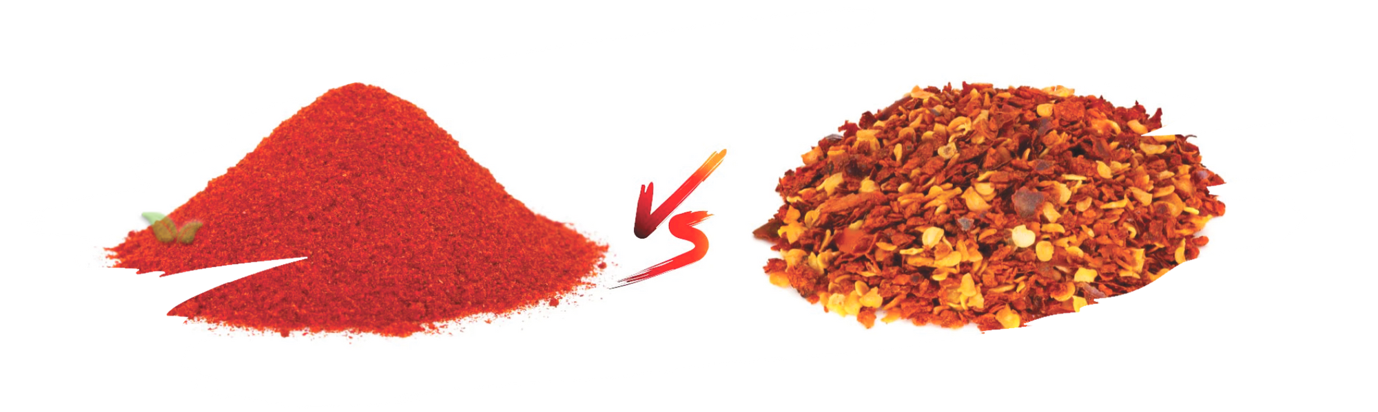 comparison of red pepper forms demonstrating spice intensity and flavor differences
