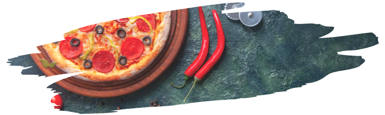 close up of pizza slice with pepper flakes demonstrating extra spicy kick