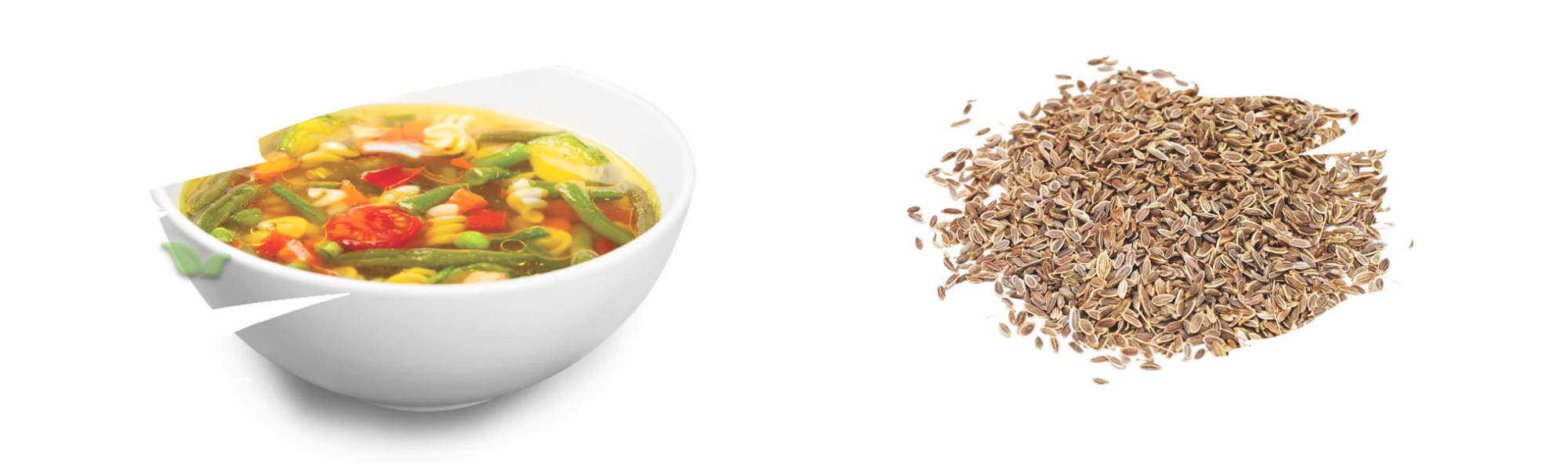 chef sprinkling dill seeds into creamy soup demonstrating aromatic enhancement