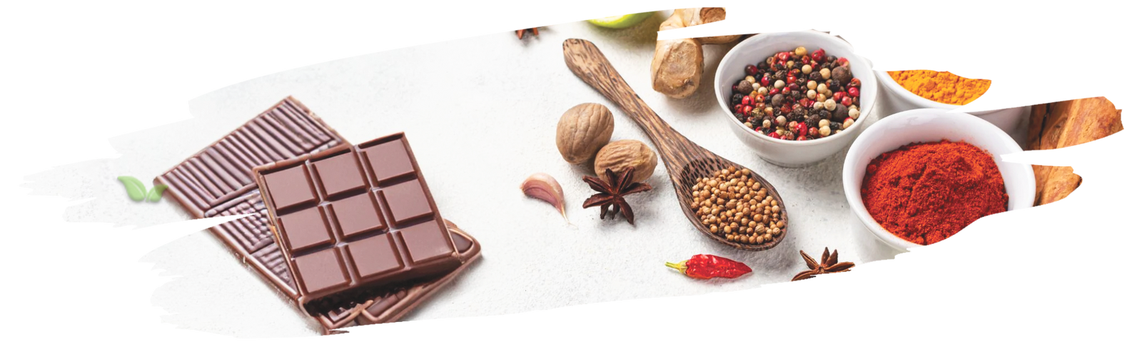 chef mixing garam masala into chocolate ganache demonstrating unique pairing