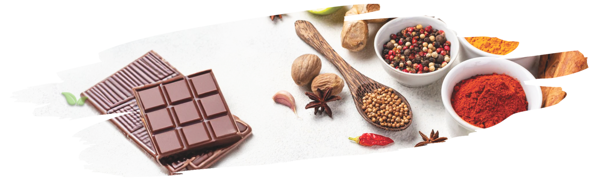 chef mixing garam masala into chocolate ganache demonstrating unique pairing