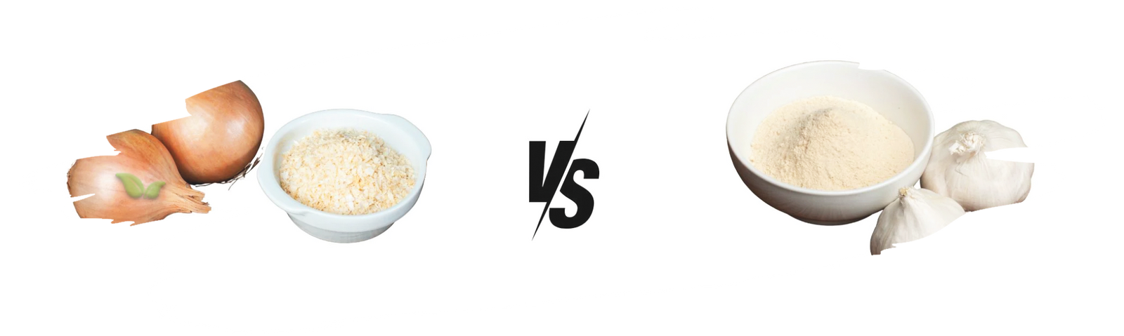 comparison of garlic and onion powders demonstrating flavor differences in cooking