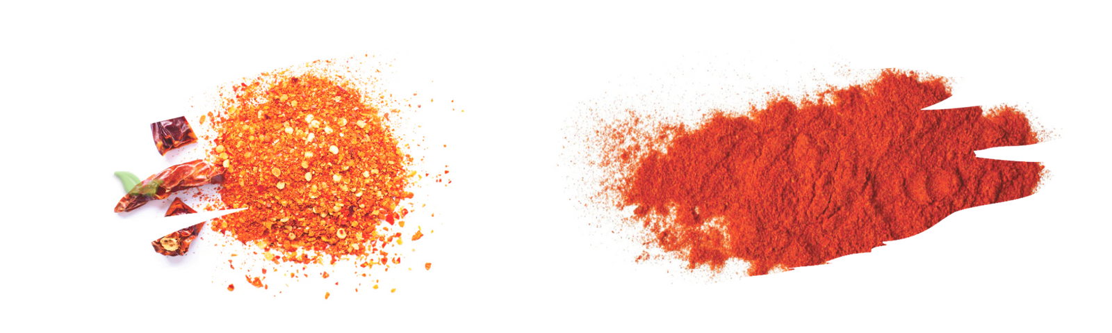 comparison of chili flakes and paprika demonstrating heat and flavor profiles