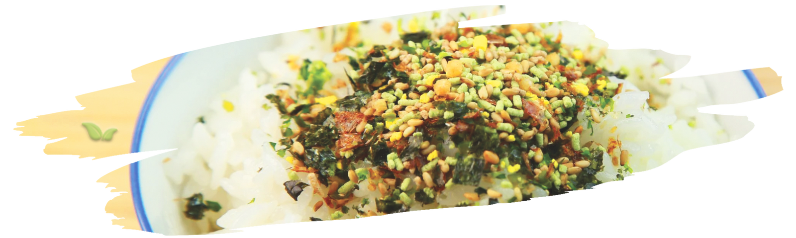 chef sprinkling furikake on rice demonstrating authentic japanese flavor