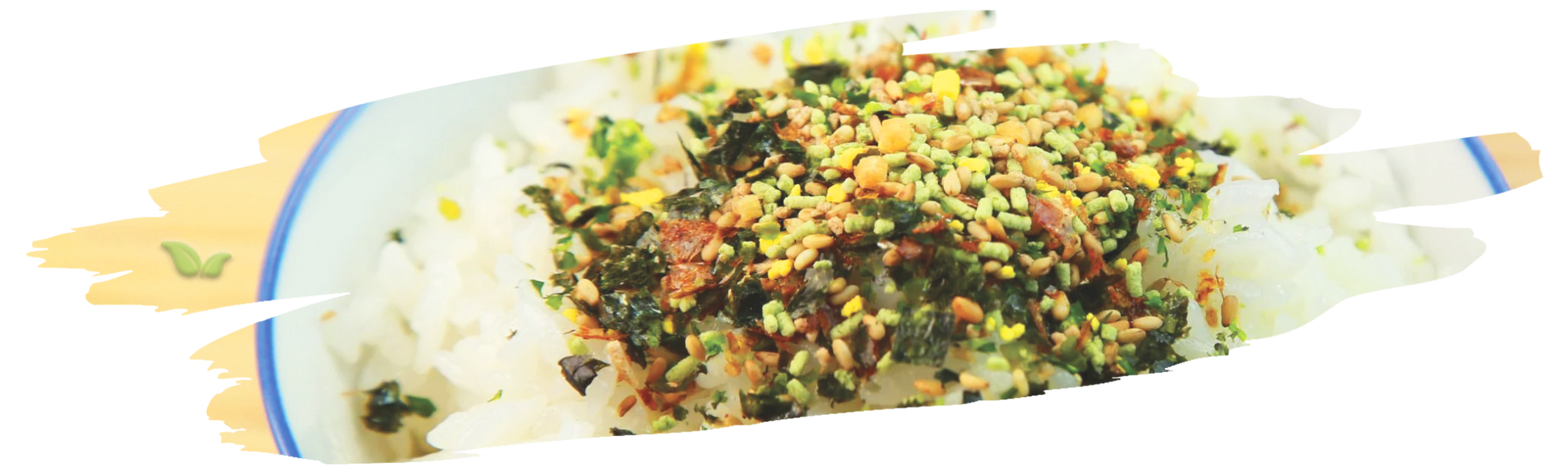 chef sprinkling furikake on rice demonstrating authentic japanese flavor