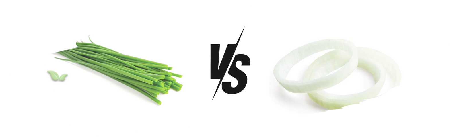 comparison of chives and onions demonstrating flavor intensity difference