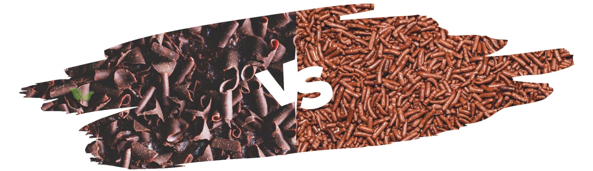 comparison of chocolate sprinkles and chips demonstrating baking texture options