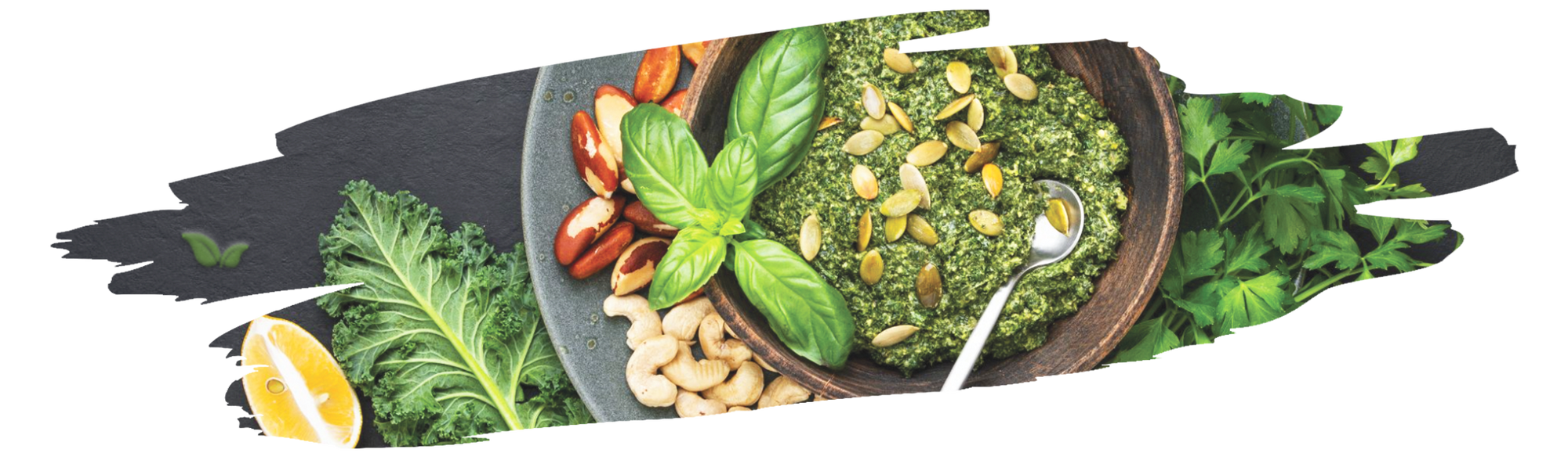 chef blending pumpkin seeds and cilantro demonstrating fresh homemade sauce
