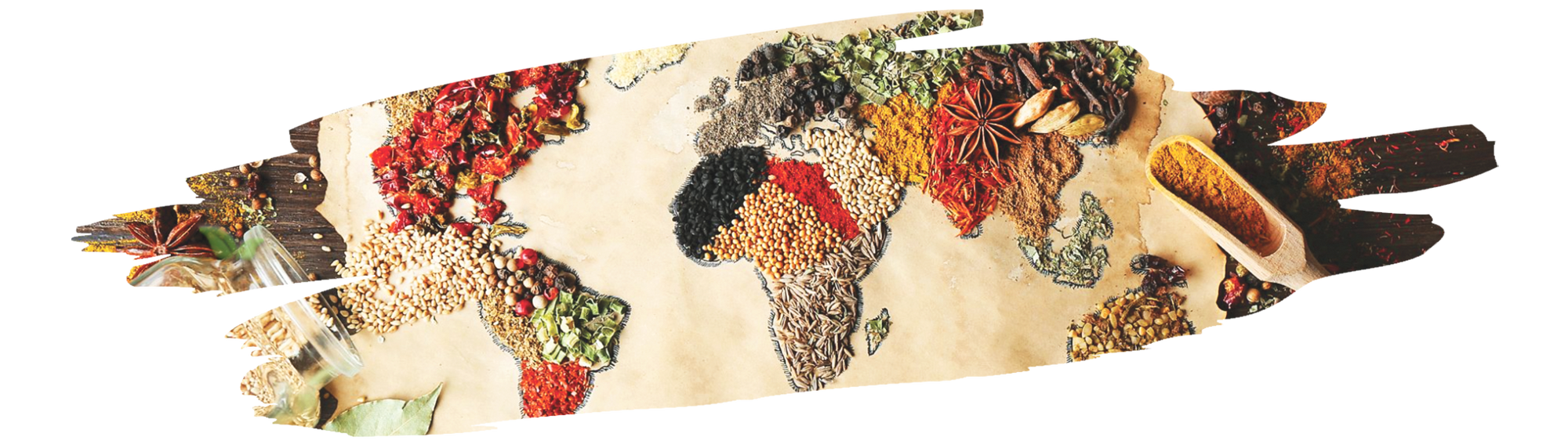 chef arranging international spices on table demonstrating worldwide spice journey