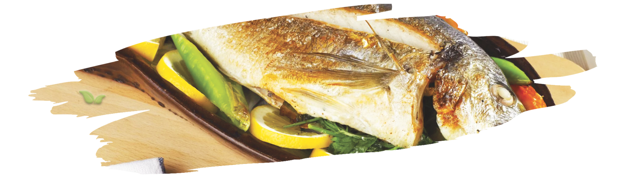 grilled seafood platter featuring top fish varieties seasoned with catch of the day blend