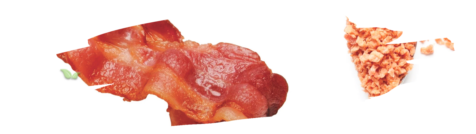 salad topped with bacon bits highlighting real versus fake bacon flavor and appearance