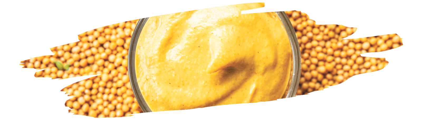 close up of yellow mustard spread and seeds used in cooking and seasoning