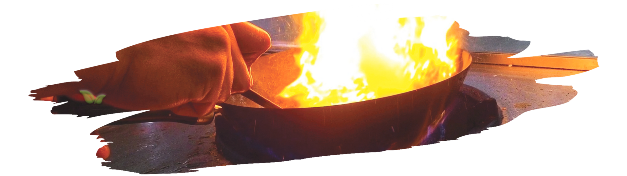 Assorted spices beside stove showing when to add them during cooking process
