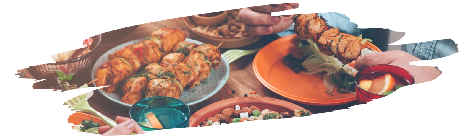 Quick and simple homemade dinners served on plates ready to eat