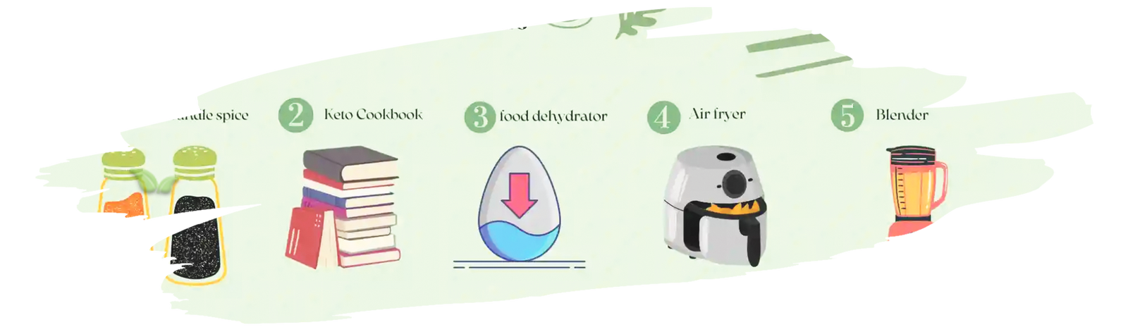 Assorted spice jars and keto recipe cards arranged as a unique foodie gift set