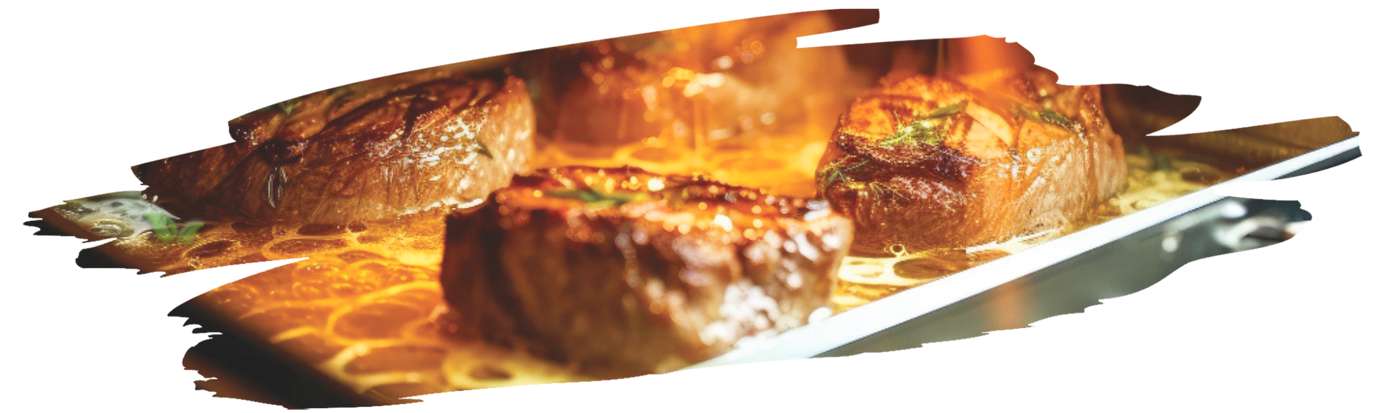 chef slicing oven-baked steak demonstrating flavorful home cooking