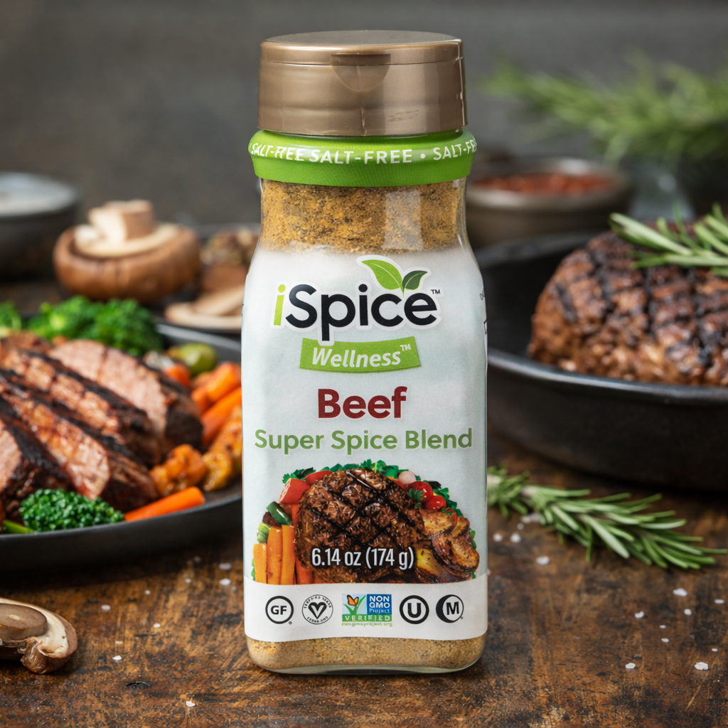 iSpice Salt Free Beef Seasoning 6.14 oz mixed spice blend halal kosher
