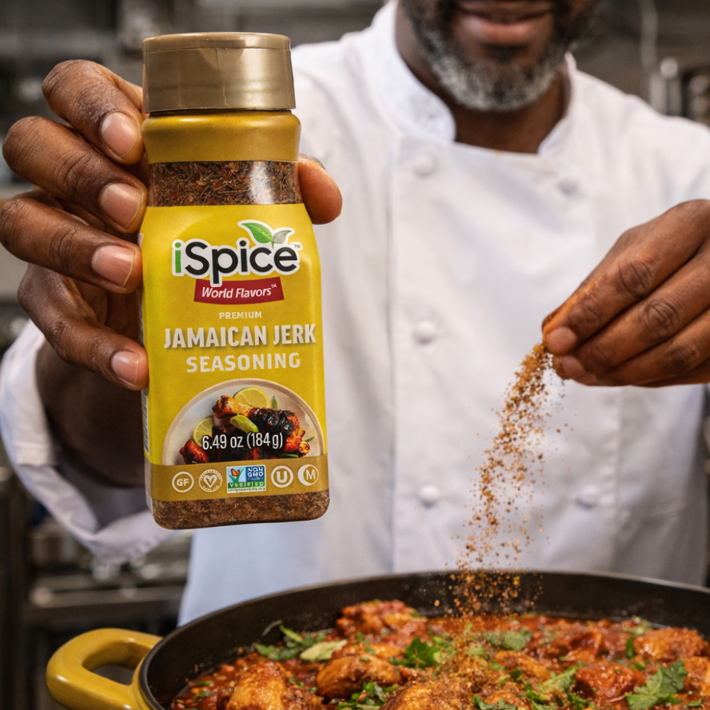 iSpice Jamaican Jerk Seasoning 6.49 oz spicy Caribbean spice blend halal kosher vegan