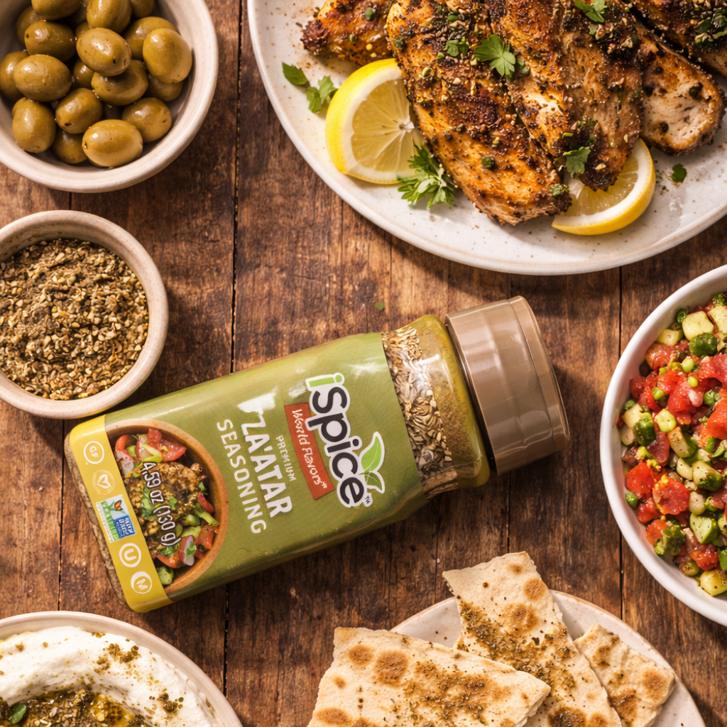 iSpice Zaatar Seasoning 4.59 oz Middle Eastern spice blend halal kosher