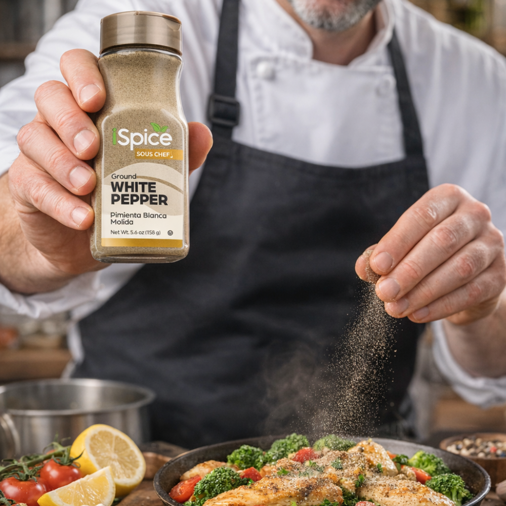 iSpice Ground White Pepper 5.6 oz gourmet spice kosher seasoning