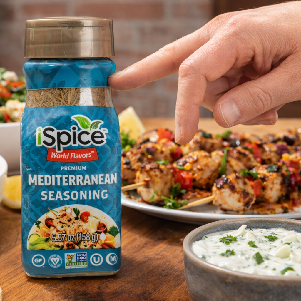 iSpice Mediterranean Spice Blend 5.57 oz non GMO seasoning jar