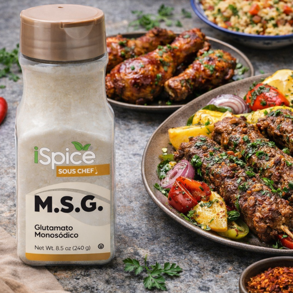 iSpice MSG flavor enhancer 8.5 oz BPA free shaker bottle
