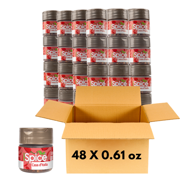 iSpice Casa d'Italia 48 pack Pizza Shakers | Red Pepper | 48 x (0.61 oz / 17.29 g)