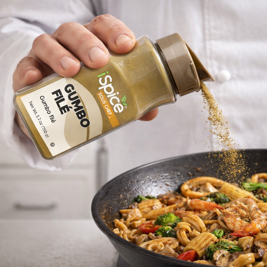 iSpice Gumbo Filé 5.3 oz kosher Cajun seasoning with robust flavor