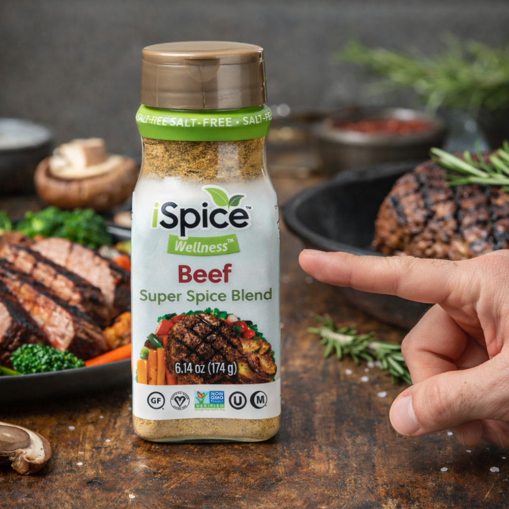 iSpice Salt Free Beef Spice Blend 6.14 oz sugar free seasoning