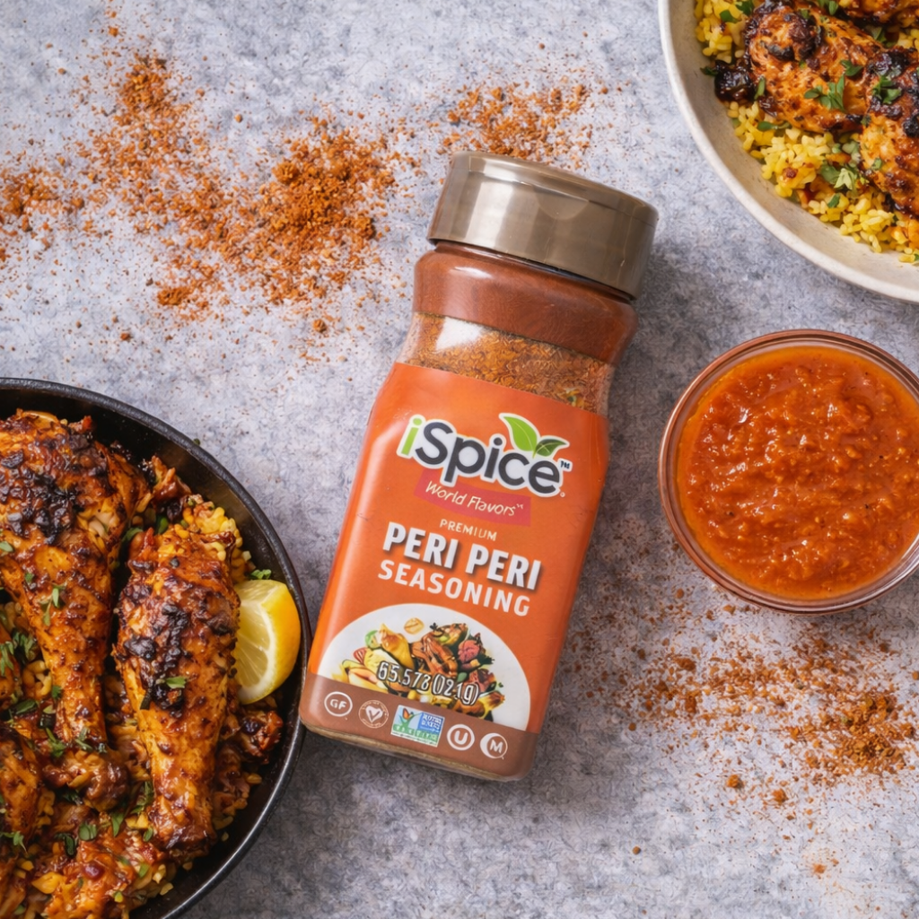 iSpice Peri Peri Seasoning 5.78 oz bold chili garlic flavor