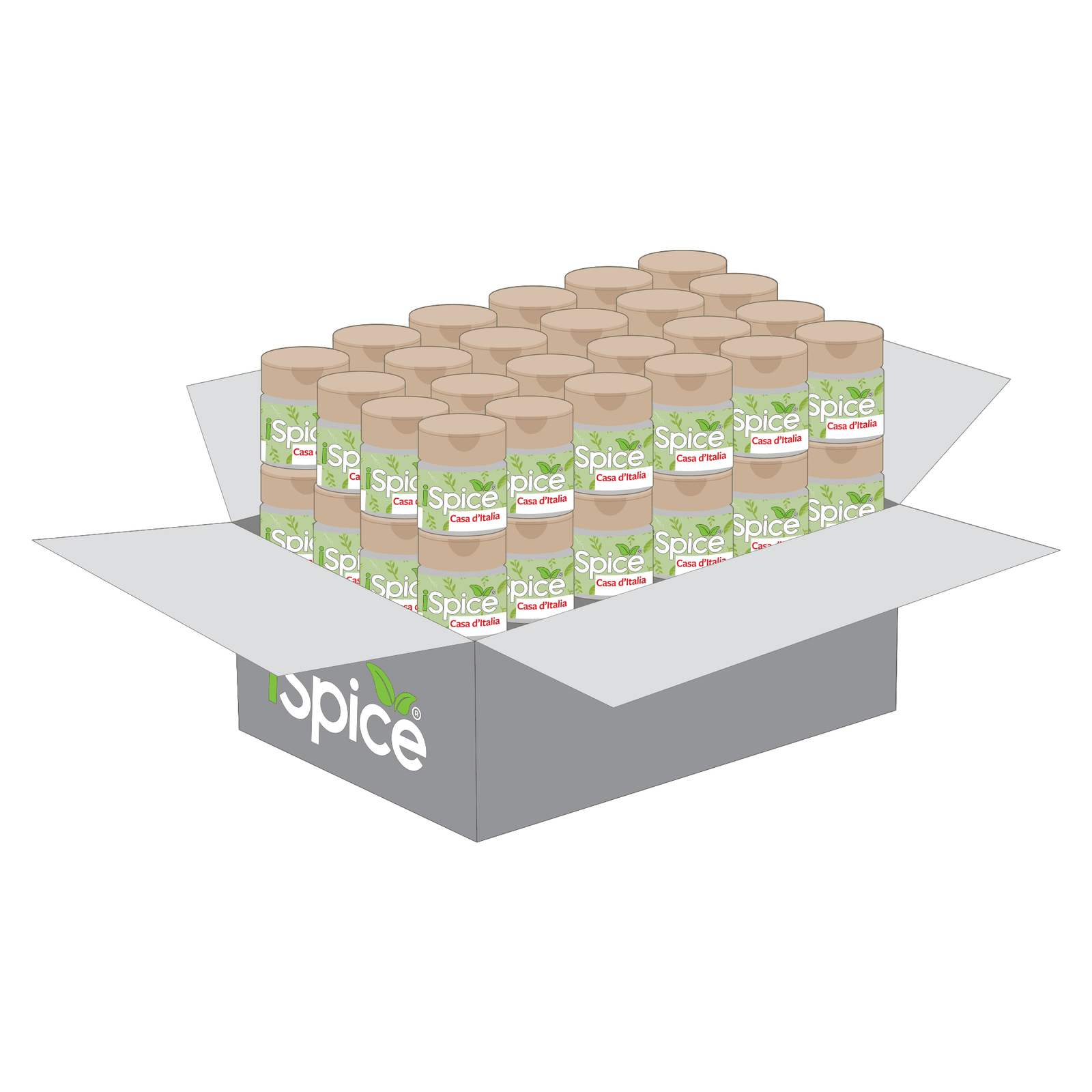 iSpice Casa d'Italia 48 pack Pizza Shakers | Red Pepper | 48 x (0.52 oz / 14.74 g) - iSpice You