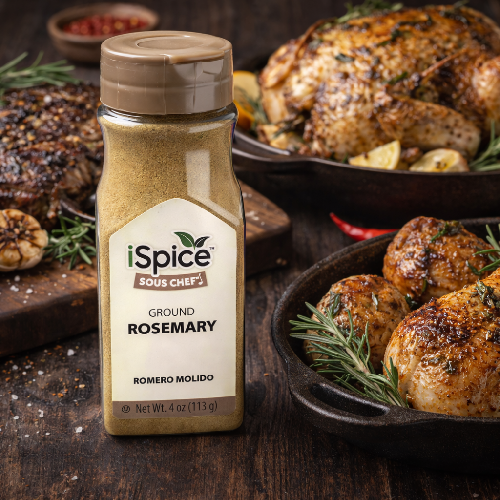 iSpice Ground Rosemary 4 oz premium herb kosher seasoning