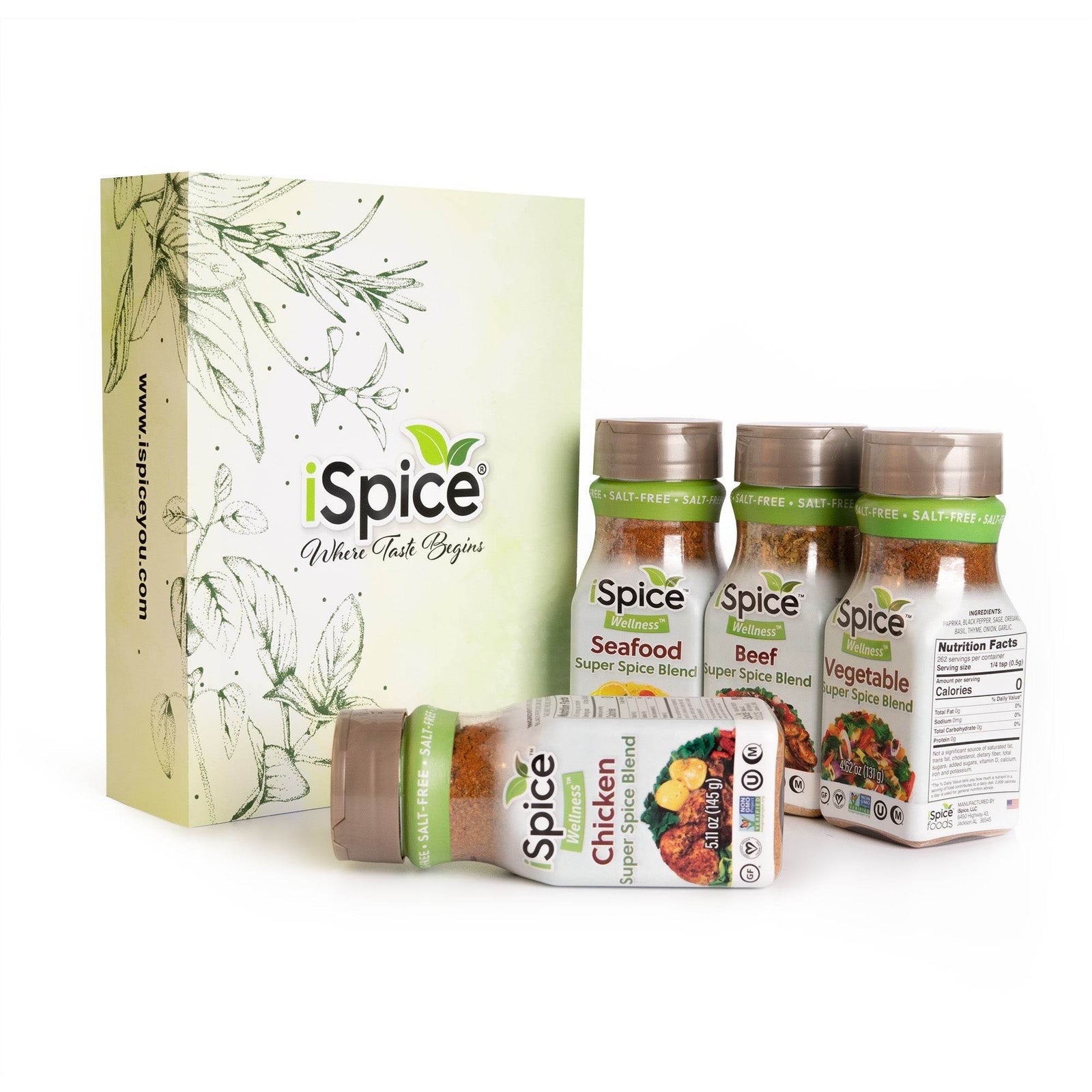 iSpice | 4 Pack Wellness Seasoning | Keto Bundle | Mixed Spice & Seasoning Gift Set | Halal | Kosher - iSpice You