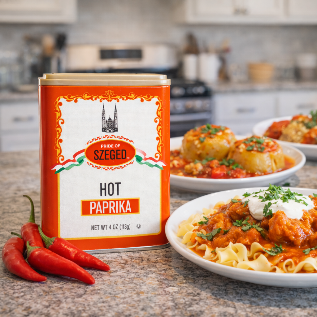 Pride of Szeged Hot Paprika 4 oz Hungarian style spicy paprika