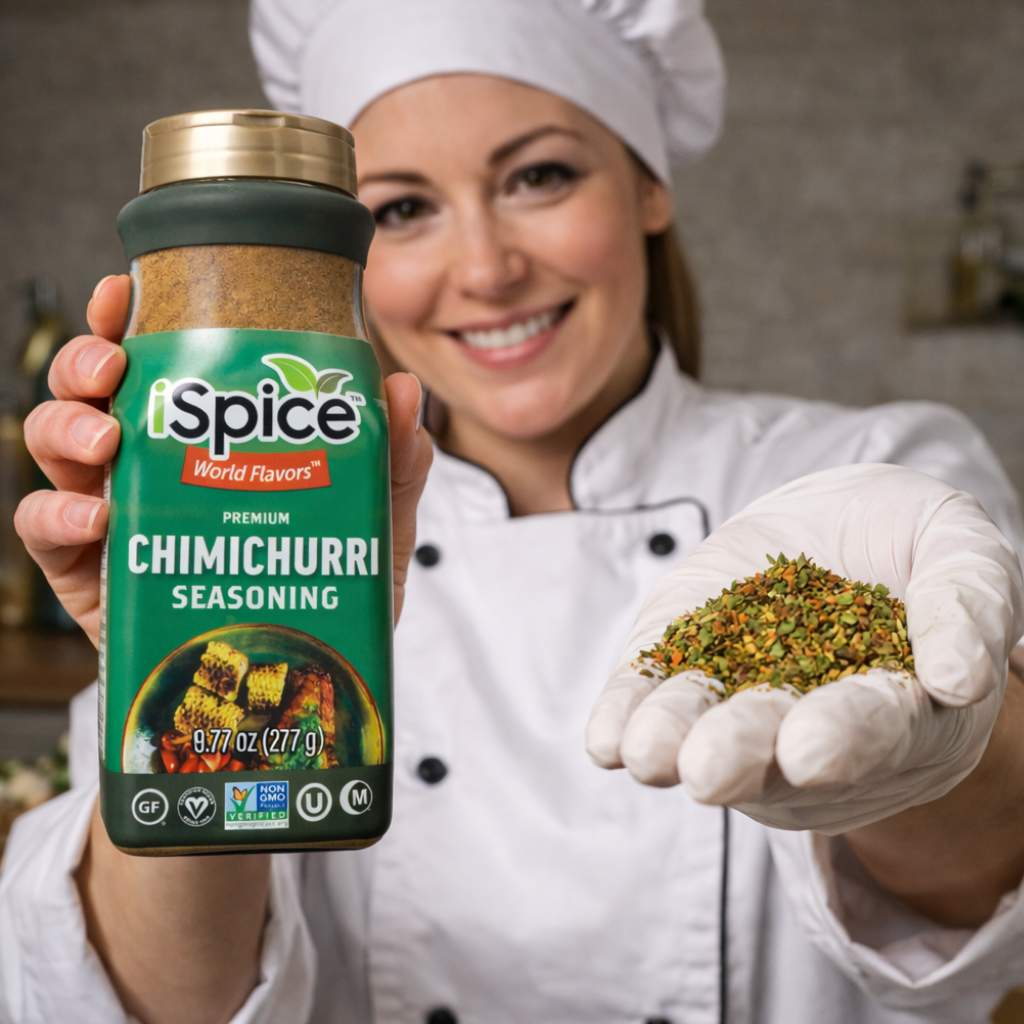 iSpice chimichurri seasoning mix 9.77 oz bottle dried herbs garlic and spices for cooking
