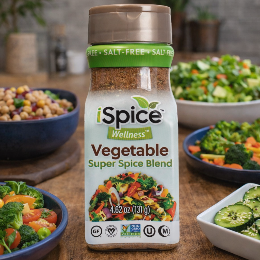 iSpice Salt Free Vegetable Seasoning 4.62 oz mixed spice blend halal kosher