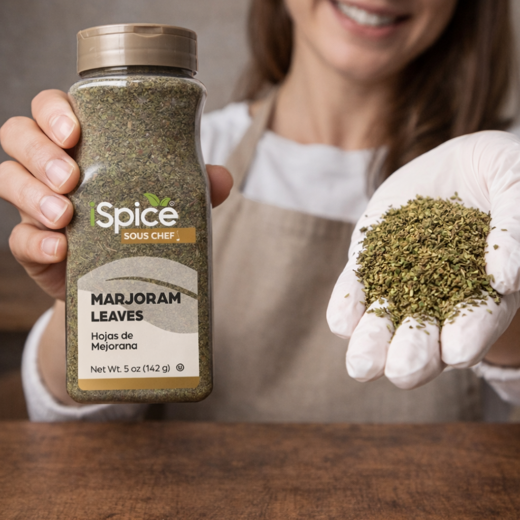 iSpice | Marjoram Leaves | 5 oz | Bulk Size | Premium Herbs | Kosher