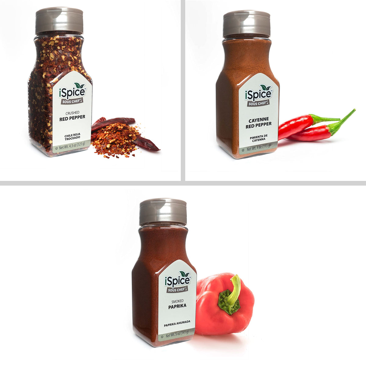 iSpice | 3 Pack of Hot Spices | Fiery | Mixed Spices &amp; Seasonings Gift Set | Kosher