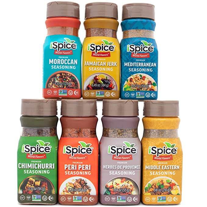 iSpice | 7 Pack of Ethnic Seasoning | Chicken Botanic | Mixed Spice & Seasoning Gift Set | Halal | Kosher - iSpice You