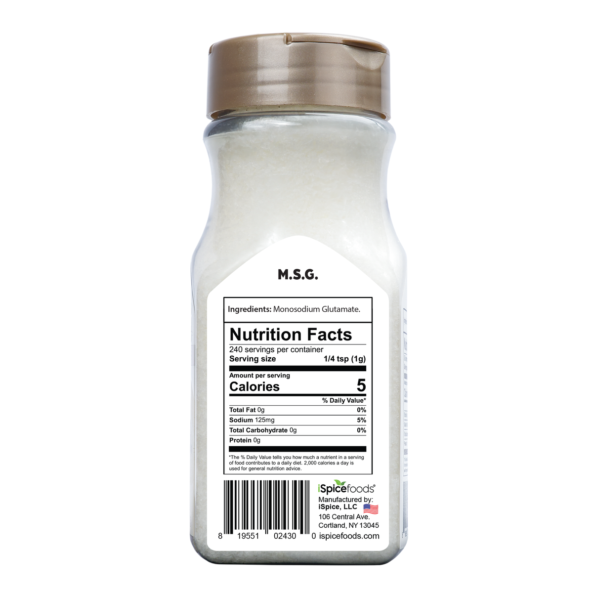 iSpice | MSG Enhancer | 8.5 oz | Gourmet Spice | Kosher | Food Grade & BPA Free Bottle