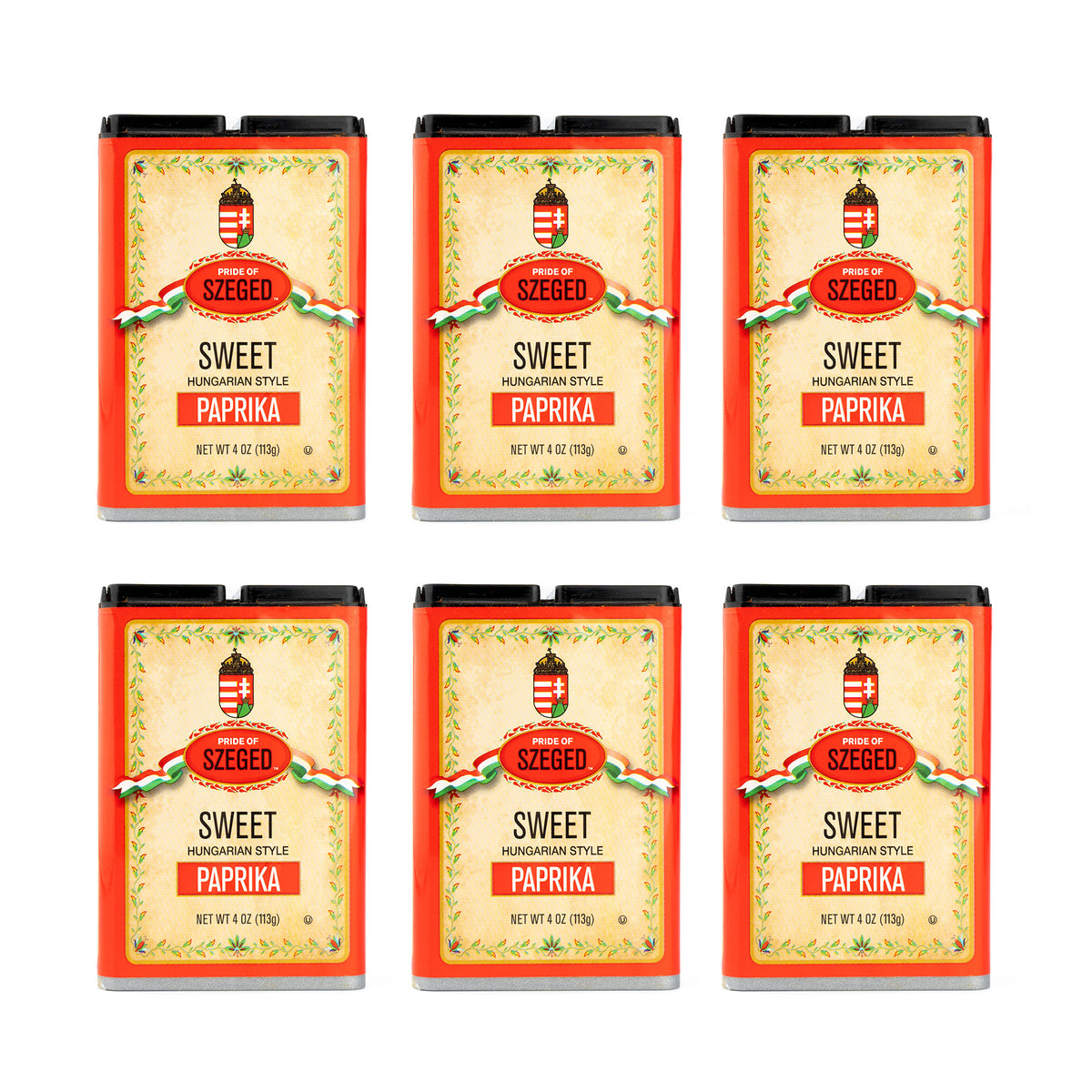 iSpice | Pride of Szeged Sweet Paprika Powder Hungarian Style | 4 oz | Gourmet Spice | 6-pack