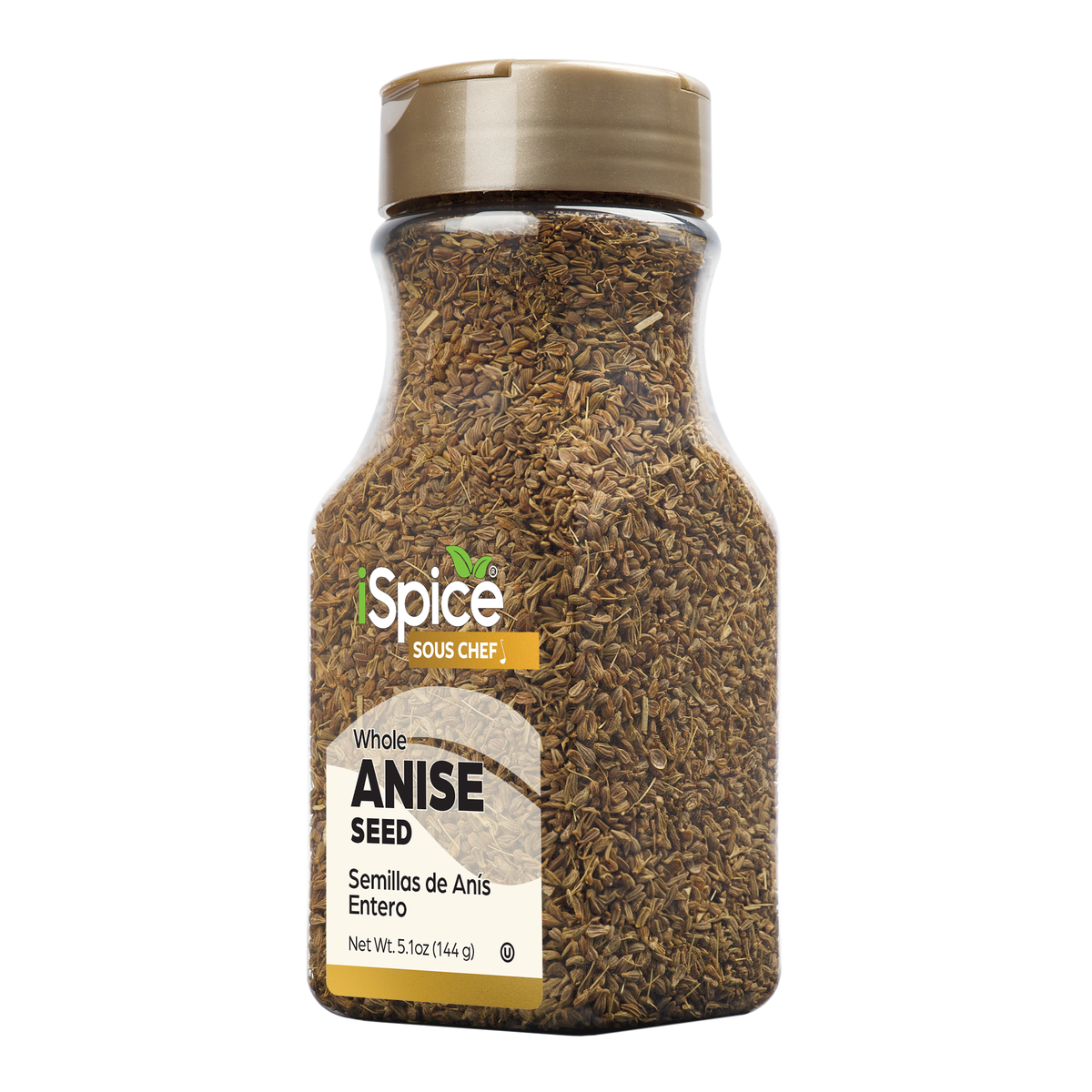 iSpice Anise Seed Whole 5.1 oz gourmet spice jar, kosher whole anise seeds for baking and cooking