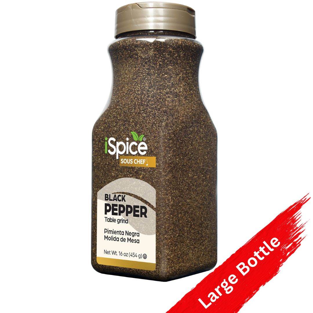 iSpice | Black Pepper Ground | 16 oz | Food Service Size | Kosher | Rich Aroma - iSpice You