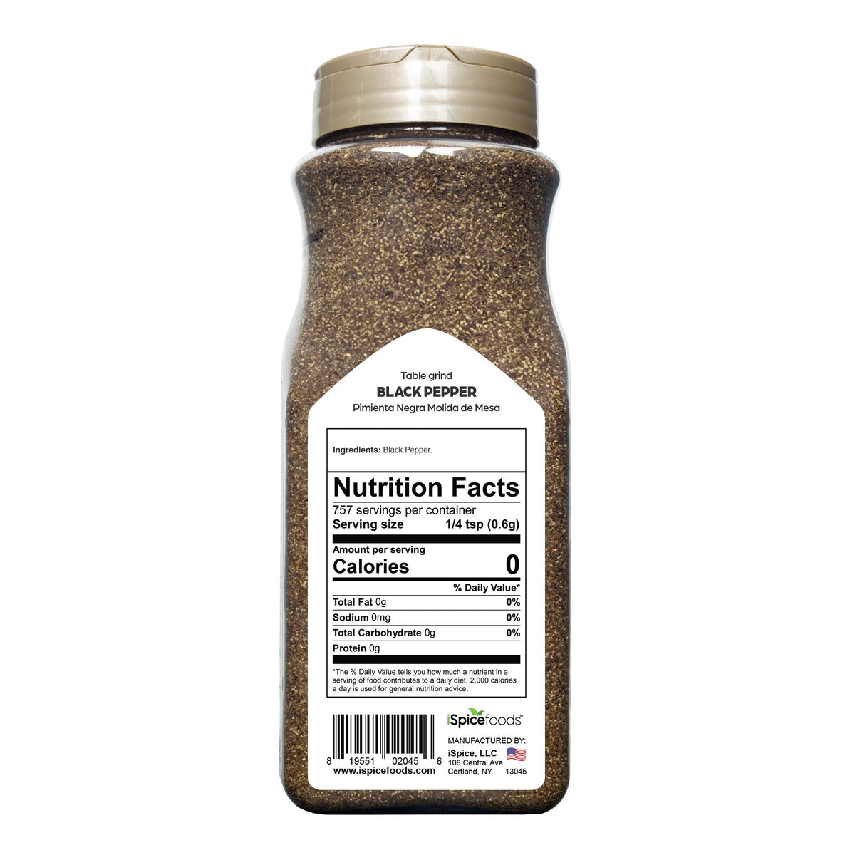iSpice | Black Pepper Ground | 16 oz | Food Service Size | Kosher | Rich Aroma - iSpice You