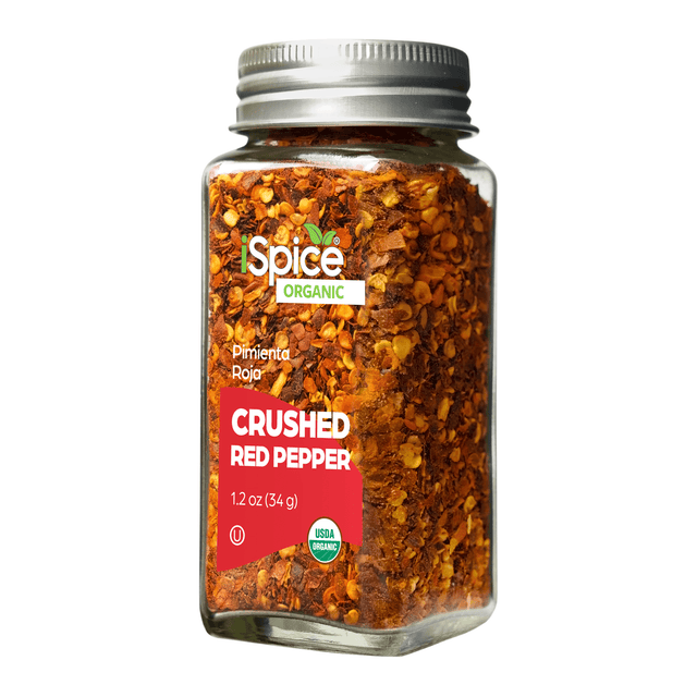 iSpice | Organic Crushed Red Pepper | 1.2 oz | Premium Spices | Kosher | USDA Organic Certified