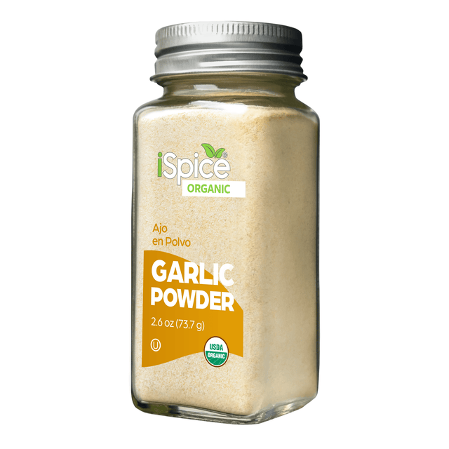 iSpice | Organic Garlic Powder | 2.6 oz | Premium Spices | Kosher | USDA Organic Certified
